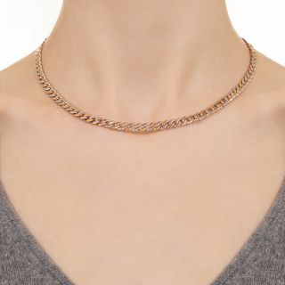 Estate 18K Two-Tone Gold Cuban Chain