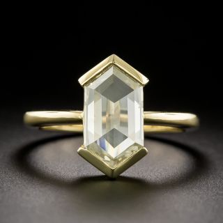 Estate 2.35 Carat Hexagonal Diamond Solitaire Ring - 2