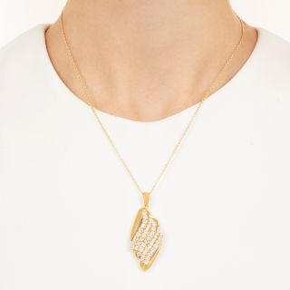 Estate 3.01 Carat Total Weight Diamond Free-Form Pendant