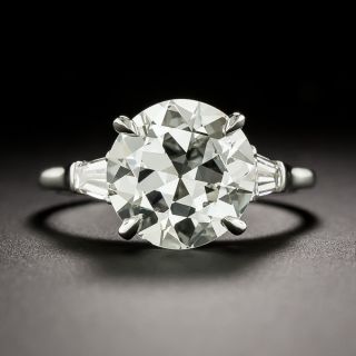 Estate 3.03 Carat Transitional European-Cut Diamond Engagement Ring - GIA H VS1 - 2