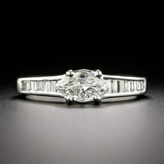 Estate .46 Carat Marquise Diamond Ring, United Kingdom - 2