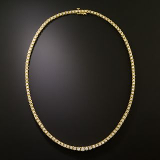 Estate 6.24 Carat Diamond 18K Rivière Necklace - 3