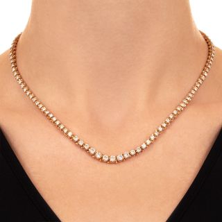 Estate 6.75 Carat Diamond Rivière Necklace