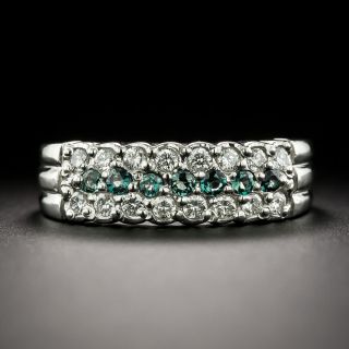 Estate Alexandrite and Diamond Band Ring - 3