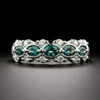 Estate Alexandrite and Diamond Band Ring - 3