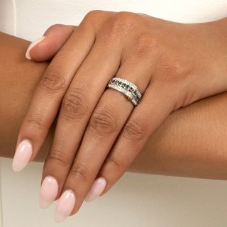 Estate Alexandrite and Diamond Band Ring