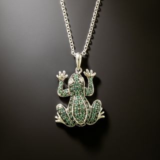 Estate Alexandrite Frog Pendant - 2