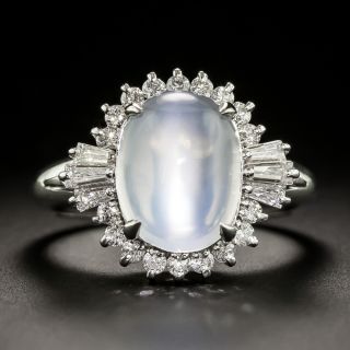 Estate Cat's-Eye Moonstone and Diamond Ring - 3
