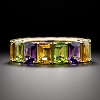 Estate Citrine, Amethyst and Peridot Eternity Band, Size 6 - 3