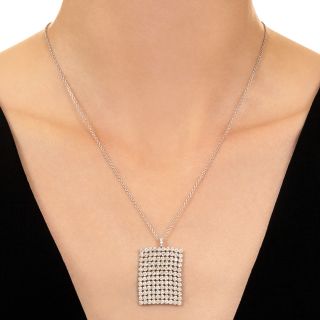 Estate Diamond 'Blanket' Pendant