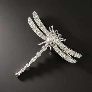 Estate Diamond Dragonfly Brooch - 2