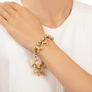 Estate Dog Show Charm Bracelet
