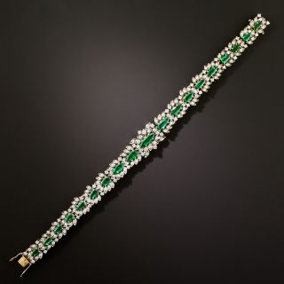Estate Emerald and Diamond Bracelet - 4