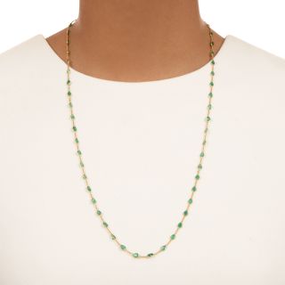 Estate Emerald Chain Necklace