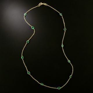 Estate Emeralds-by-the-Yard Necklace - 2