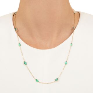 Estate Emeralds-by-the-Yard Necklace