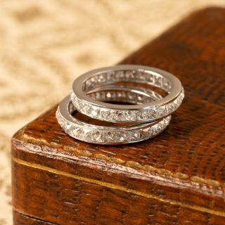 Estate French-Cut Diamond Eternity Band, Size 6 3/4
