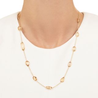 Estate Imperial Topaz Station Necklace