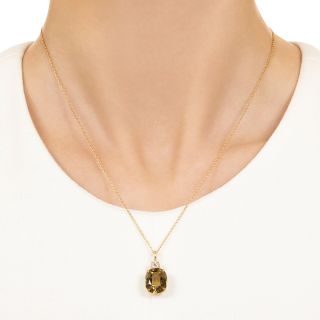 Estate Kornerupine and Diamond Pendant