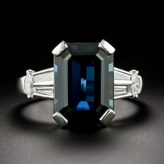 Estate No-Heat 8.58 Carat Sapphire and Diamond Ring - GIA - 2