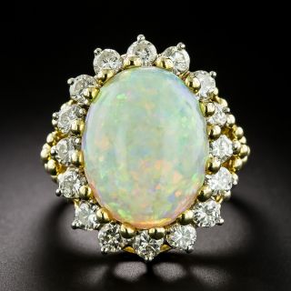 Estate Opal and Diamond Cocktail Ring - 2