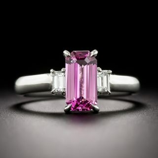 Estate Pink Sapphire and Diamond Ring - GIA - 3