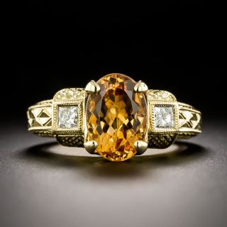 Estate Precious Topaz and Diamond Ring - 2