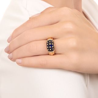 Estate Sapphire and Diamond Ring