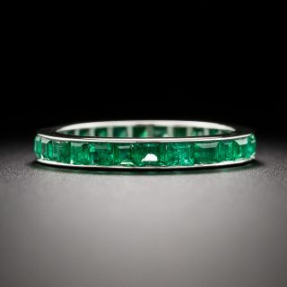 Estate Square Cut Emerald Eternity Band, Size 6 1/4+ - 2