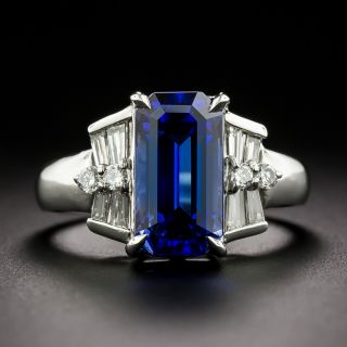 Estate Tanzanite and Diamond Ring - 2