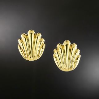 Tiffany & Co. 18K Seashell Earrings - 2