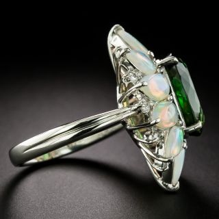 Estate Tourmaline and Opal Cluster Ring