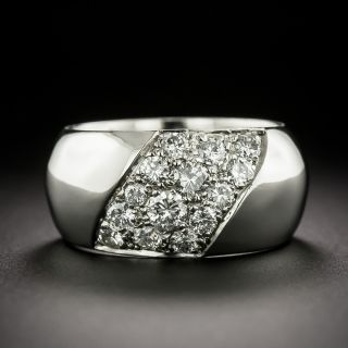 Estate Wide Diamond Stripe Band - 1