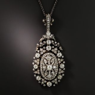 Exquisite Victorian Diamond Pendant Necklace - 2