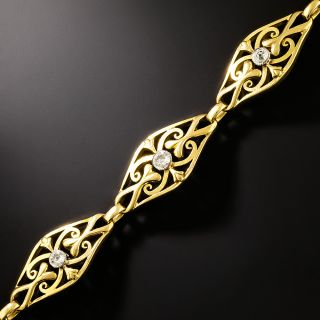 French 18K Diamond Bracelet, Circa 1900 - 3