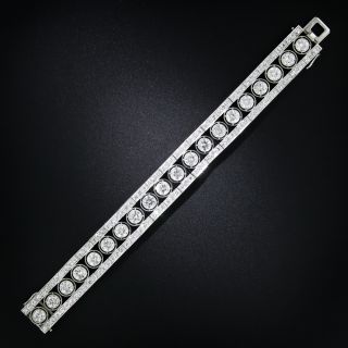 French Art Deco 15.50 Carat Total Weight Diamond Bracelet - 5