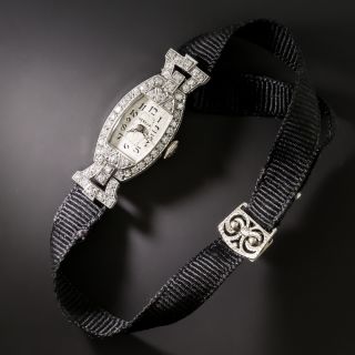 Geneva Art Deco Diamond Watch  - 5