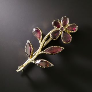 Georgian Garnet Flower Brooch, United Kingdom - 2