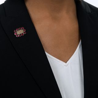 Georgian Garnet Memorial Brooch