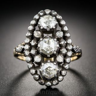 Georgian-Style Rose Cut Diamond Dinner Ring - 1