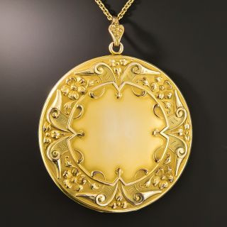 Giant Victorian Gold Filled Locket and Chain - 5