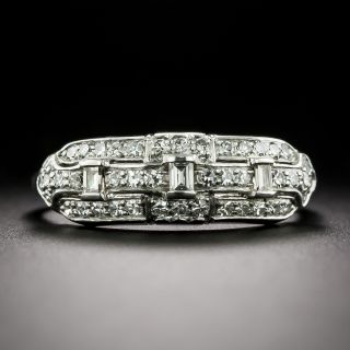 Granat Brothers Art Deco Diamond Platinum Band Ring - 3