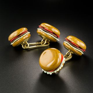 Hamburger Hardstone Cufflinks - 1