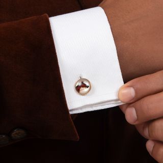 Horse and Hound Essex Crystal Cufflinks