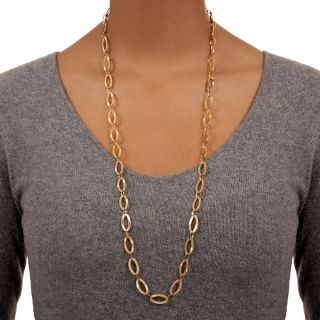 Italian 18K Oval Link Necklace