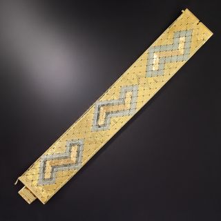 Italian Mid-Century Tri-Color Gold Bracelet - 4