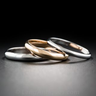 Ladies Special Order Half Round Wedding Band - 1