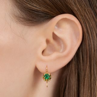 Lang Collection 1.02 Carat Emerald Drop Earrings