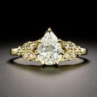 Lang Collection 1.07 Carat Pear-Shaped Diamond Engagement Ring - GIA L VVS2  - 2