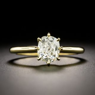 Lang Collection 1.13 Carat Old Mine-Cut Diamond Solitaire Ring - GIA L VS2 - 2